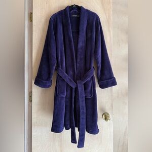 Lauren Ralph Lauren Black Label Velvet Wrap Robe Purple Women’s Sz L Luxury